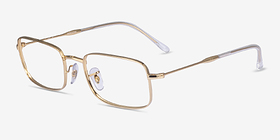 Ray-Ban RB3746V Doré Métal Montures de lunettes de vue d'EyeBuyDirect, Vue d'Angle
