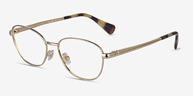 Ralph RA6057 Light Gold Métal Montures de lunettes de vue d'EyeBuyDirect, Vue d'Angle