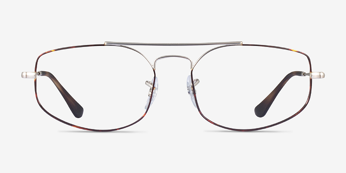 Ray-Ban RB6545 Explorer 5 Silver Tortoise Métal Montures de lunettes de vue d'EyeBuyDirect