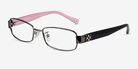 Coach HC5001 Taryn Dark Silver Métal Montures de lunettes de vue d'EyeBuyDirect, Vue d'Angle