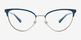 Vogue Eyewear VO4250 Blue Silver Métal Montures de lunettes de vue d'EyeBuyDirect, Vue de Face