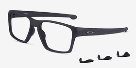 Oakley Litebeam Satin Black Plastique Montures de lunettes de vue d'EyeBuyDirect, Vue d'Angle