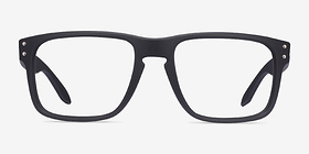 Oakley Holbrook Rx Satin Black Plastique Montures de lunettes de vue d'EyeBuyDirect, Vue de Face