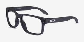 Oakley Holbrook Rx Satin Black Plastique Montures de lunettes de vue d'EyeBuyDirect, Vue d'Angle