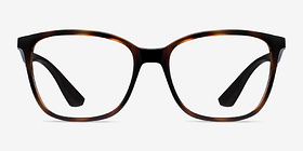 Ray-Ban RB7066 Tortoise Brown Plastique Montures de lunettes de vue d'EyeBuyDirect, Vue de Face