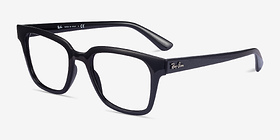 Ray-Ban RB4323V Noir Plastique Montures de lunettes de vue d'EyeBuyDirect, Vue d'Angle