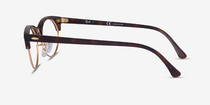 Ray-Ban Clubmaster Oval Tortoise & Gold Métal Montures de lunettes de vue d'EyeBuyDirect