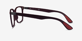 Ray-Ban RB7144M Dark Burgundy Plastique Montures de lunettes de vue d'EyeBuyDirect, Vue de Côté