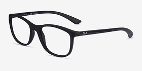 Ray-Ban RB7169 Matte Black Plastique Montures de lunettes de vue d'EyeBuyDirect, Vue d'Angle