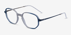 Ray-Ban RB7152 Clear Blue Plastique Montures de lunettes de vue d'EyeBuyDirect, Vue d'Angle