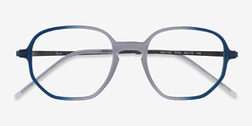 Ray-Ban RB7152 Clear Blue Plastique Montures de lunettes de vue d'EyeBuyDirect, Vue Rapprochée