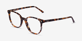 Ray-Ban RB5397 Elliot Brown Gray Tortoise Acétate Montures de lunettes de vue d'EyeBuyDirect, Vue d'Angle