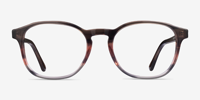 Ray-Ban RB5417 Striped Brown Red Acétate Montures de lunettes de vue d'EyeBuyDirect