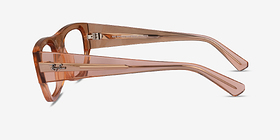 Ray-Ban RB7218 Kristin Transparent Orange Plastique Montures de lunettes de vue d'EyeBuyDirect, Vue de Côté