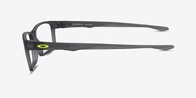 Oakley Overhead Satin Gray Plastique Montures de lunettes de vue d'EyeBuyDirect, Vue de Côté