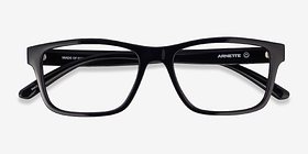 ARNETTE Fakie Noir Plastique Montures de lunettes de vue d'EyeBuyDirect, Vue Rapprochée