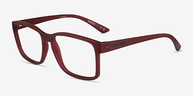 ARNETTE Dirkk Matte Red Plastique Montures de lunettes de vue d'EyeBuyDirect, Vue d'Angle