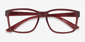 ARNETTE Dirkk Matte Red Plastique Montures de lunettes de vue d'EyeBuyDirect, Vue Rapprochée