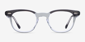Ray-Ban RB5398 Hawkeye Gray Clear Acétate Montures de lunettes de vue d'EyeBuyDirect, Vue de Face