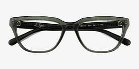 Vogue Eyewear VO5443 Transparent Green Acétate Montures de lunettes de vue d'EyeBuyDirect, Vue Rapprochée