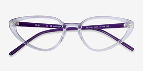 Ray-Ban RB7188 Transparent Plastique Montures de lunettes de vue d'EyeBuyDirect, Vue Rapprochée