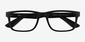 Ray-Ban RB7232M Matte Black Plastique Montures de lunettes de vue d'EyeBuyDirect, Vue Rapprochée