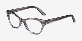 Vogue Eyewear VO5359 Striped Gray Acétate Montures de lunettes de vue d'EyeBuyDirect, Vue d'Angle