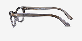 Vogue Eyewear VO5359 Striped Gray Acétate Montures de lunettes de vue d'EyeBuyDirect, Vue de Côté