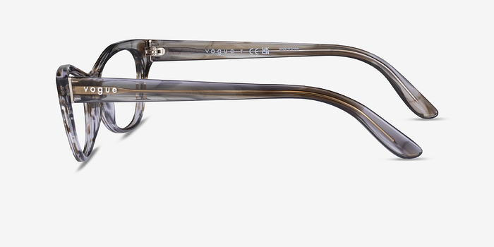 Vogue Eyewear VO5359 Striped Gray Acétate Montures de lunettes de vue d'EyeBuyDirect