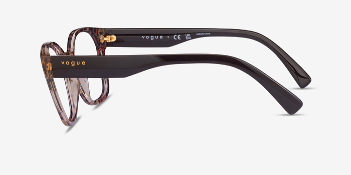 Vogue Eyewear VO5407 Brown Floral Plastique Montures de lunettes de vue d'EyeBuyDirect