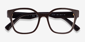 Vogue Eyewear VO5407 Brown Floral Plastique Montures de lunettes de vue d'EyeBuyDirect, Vue Rapprochée