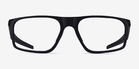 Oakley Bat Flip Noir Plastique Montures de lunettes de vue d'EyeBuyDirect, Vue de Face