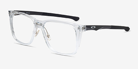OAKLEY Hip Tone Transparent Plastique Montures de lunettes de vue d'EyeBuyDirect, Vue d'Angle