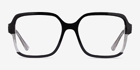 Vogue Eyewear VO5555 Black Clear Plastique Montures de lunettes de vue d'EyeBuyDirect, Vue de Face