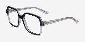 Vogue Eyewear VO5555 Black Clear Plastique Montures de lunettes de vue d'EyeBuyDirect, Vue d'Angle