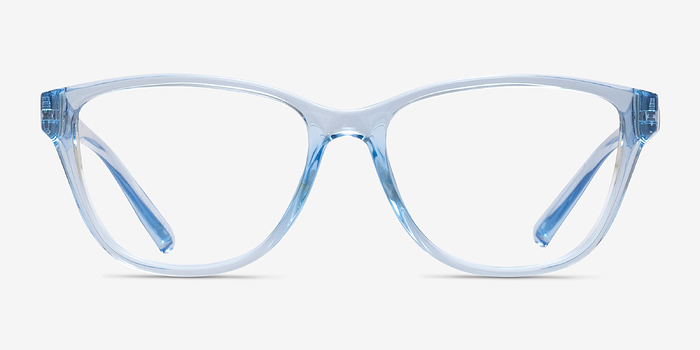 Armani Exchange AX3111U Shiny Transparent Blue Plastique Montures de lunettes de vue d'EyeBuyDirect