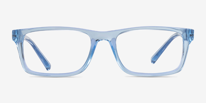 Armani Exchange AX3115 Shiny Transparent Blue Plastique Montures de lunettes de vue d'EyeBuyDirect