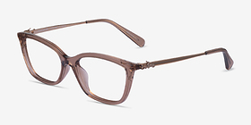 Coach HC6146U Transparent Brown Plastique Montures de lunettes de vue d'EyeBuyDirect, Vue d'Angle