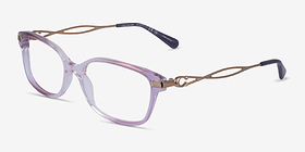 Coach HC6172 Gradient Transparent Purple Acétate Montures de lunettes de vue d'EyeBuyDirect, Vue d'Angle