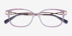 Coach HC6172 Gradient Transparent Purple Acétate Montures de lunettes de vue d'EyeBuyDirect, Vue Rapprochée
