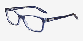 Ralph RA7039 Opal Blue Acétate Montures de lunettes de vue d'EyeBuyDirect, Vue d'Angle