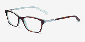 Ralph RA7044 Tortoise Blue Acétate Montures de lunettes de vue d'EyeBuyDirect, Vue d'Angle