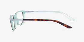 Ralph RA7044 Tortoise Blue Acétate Montures de lunettes de vue d'EyeBuyDirect, Vue de Côté