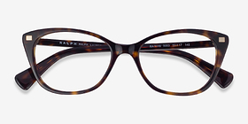 Ralph RA7146 Shiny Tortoise Acétate Montures de lunettes de vue d'EyeBuyDirect, Vue Rapprochée
