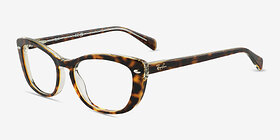 Ray-Ban RB5366 Écaille Noire Acétate Montures de lunettes de vue d'EyeBuyDirect, Vue d'Angle