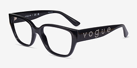 Vogue Eyewear VO5458B Shiny Black Plastique Montures de lunettes de vue d'EyeBuyDirect, Vue d'Angle