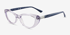 Vogue Eyewear VO5478B Transparent Purple Plastique Montures de lunettes de vue d'EyeBuyDirect, Vue d'Angle