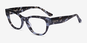 Vogue Eyewear VO5604 Blue Tortoise Éco-responsable Montures de lunettes de vue d'EyeBuyDirect, Vue d'Angle
