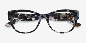 Vogue Eyewear VO5604 Blue Tortoise Éco-responsable Montures de lunettes de vue d'EyeBuyDirect, Vue Rapprochée