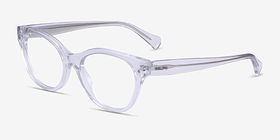 Ralph RA7141 Transparent Acétate Montures de lunettes de vue d'EyeBuyDirect, Vue d'Angle